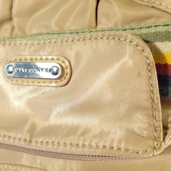 Retro Rainbow Strap Nylon Bag with tethered mini purse - Picture 16 of 16